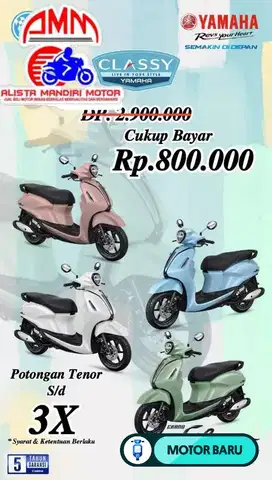 DP 800 RIBU YAMAHA G FILANO HYBRID LUX SYARAT MUDAH CUKUP KTP KK