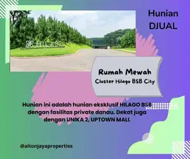 Rmh Ready Minimalis Cluster Tgh Kota BSB City Hilago Dekat Danau BRON