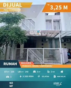 Rumah Dekat Suhat Furnish Siap Huni di Permata Jingga Lowokwaru Malang