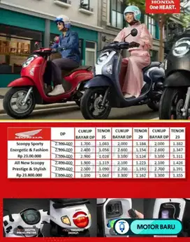 PROMO DP MOTOR BARU 
NEW SCOOPY PRESTIGE 2025 DP 800