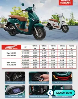 PROMO DP MOTOR BARU 
STYLO 160 CBS 2025 DP 3000