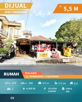 Rumah Hook Nol Jalan Dewandaru Malang Selangkah ke Suhat