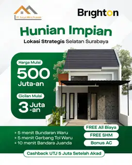 RUMAH MURAH TANPA DP SIDOARJO SURYA JUMPUT REJO SUKODONO