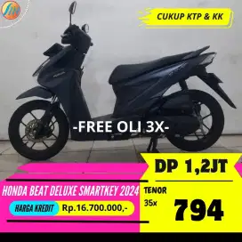 HONDA BEAT DELUXE SMARTKEY 2024 SEKEN KREDIT DP 1,2JT FREE BALIK NAMA