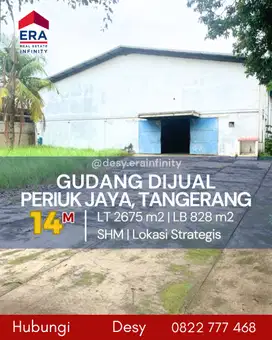 Dijual Gudang di Periuk Jaya, Tangerang