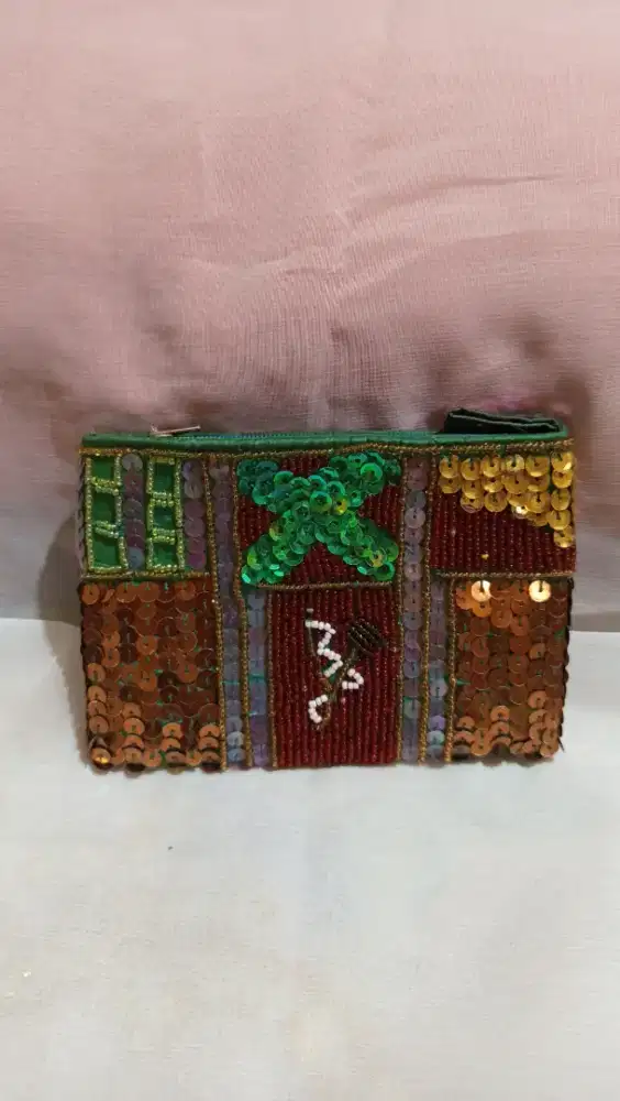Dompet coin Dari payet Warna warni