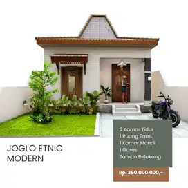 Rumah Semi Joglo Modern, View Sawah di Sleman Timur