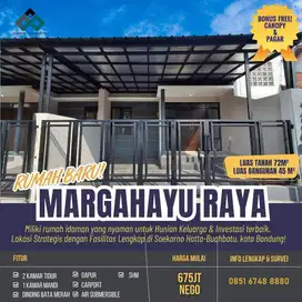 DIJUAL RUMAH BARU DALAM KPMPLEK MARGAHAYU RAYA HARGA DI BAWAH PASARAN