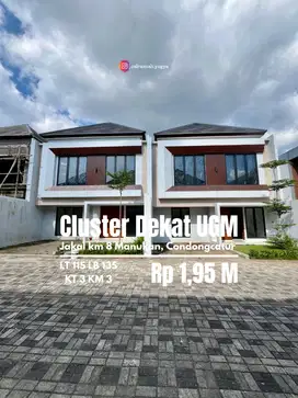 Rumah baru cluster dekat UGM jakal km 8 Manukan Condongcatur