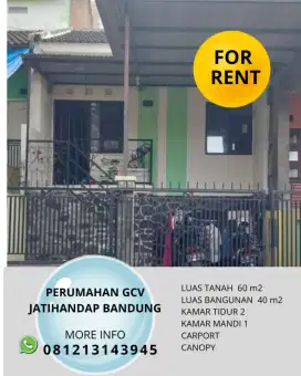 Sewa rumah di gcv blok c41, lingkungan bagus, dekat terminal cicaheum