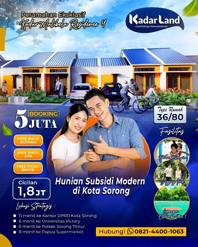 DI JUAL KPR SUBSIDI CICILAN MULAI 1, 8 JT BEBAS BANJIR