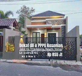 Rumah baru Dekat kampus UII dan PPPG Kesenian sukoharjo jakal km 13
