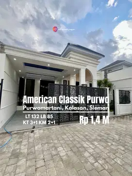 Rumah baru desain american klasik purwomartani
