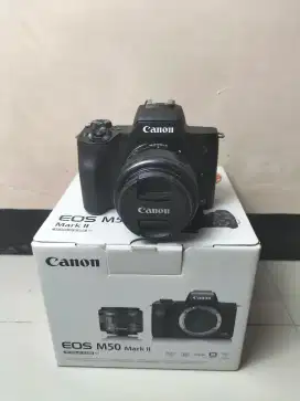 Canon Mirrolles M50 Mark ii Fullset Box Lengkap Mulus