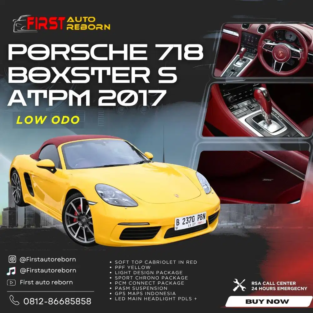 (LOW ODO) Porsche 718 Boxster S ATPM 2017