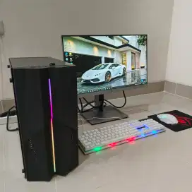 FULL SET PC AMD RYZEN 3 2200G + RAM 16GB + SSD 128GB + MONITOR PUTAR