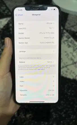 IPHONE 11 promax 256 inter