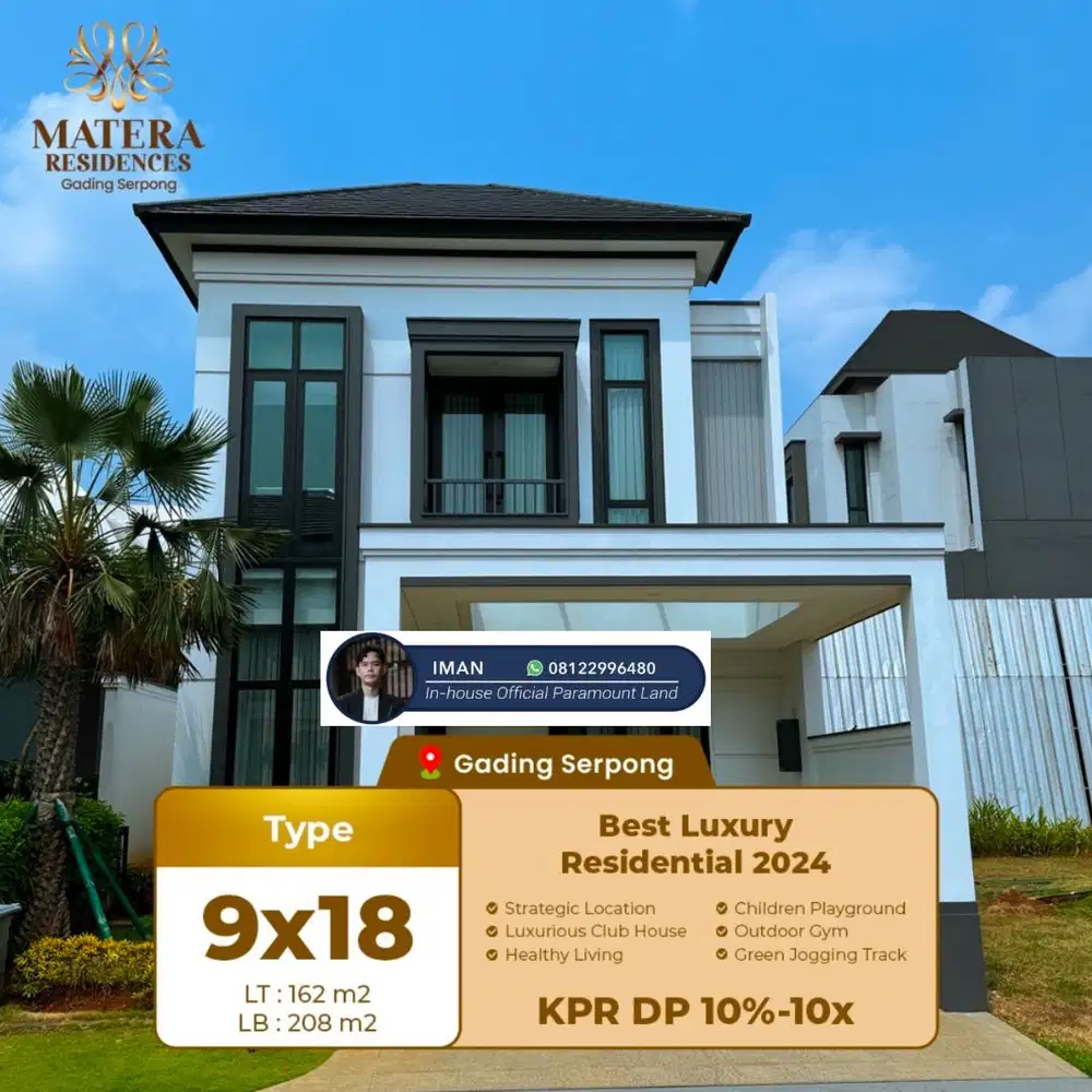 Rumah Mewah Premium Matera Residences ( 9x1 8)