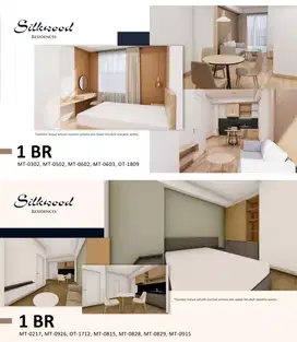 TERMURAH FREE PPN FREE FURNISHED 1BR SILKWOOD SBLAH BINUS ALAM SUTERA