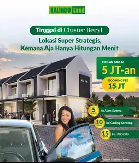 Siap Huni Lokasi Strategis Hanya 5Menit Ke Alam Sutera dan Toll