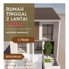 Dijual Rumah Baru 2 lantai  Strategis