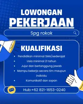 Dicari SPG buat roko dan lain lain
