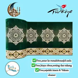 Karpet Masjid Royal Padisah Import Turki Size 120 Cm X 6 Meter