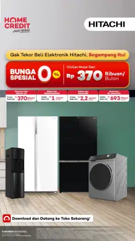 CICILAN KULKAS BUNGA 0% FREE 1 KALI TANPA KARTU KREDIT