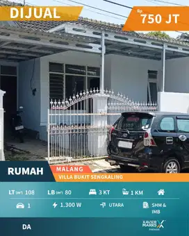 Dijual Rumah Terawat Siap Huni  Di Villa Bukit Sengkaling, Malang