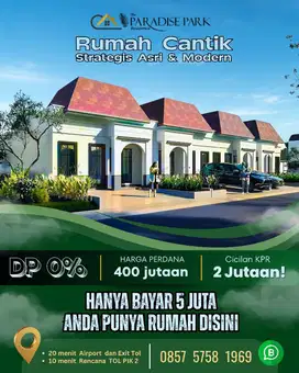 Dijual Rumah Strategis Dekat Tol dan Airport di Tangerang