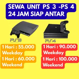 Sewa PlayStation 3 & 4 siap Antar dalam kota Tasik