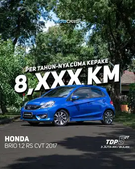 FREE ETOLL & BBM FULL TANK HONDA BRIO RS 1.2 CVT 2017 MATIC