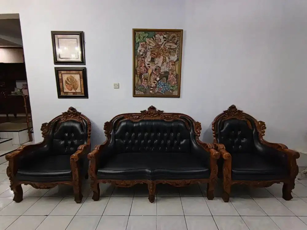 Bangku Tamu Kayu Jati Set