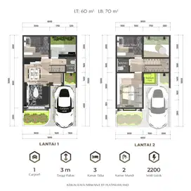 Rumah Gaya Eropa 2 Lantai Rasa Villa Cicilan 5 Jutaan di Bogor Kota