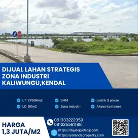 Dijual Lahan Strategis Zona Industri Kaliwungu,Kendal Luas 27684m2
