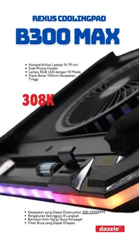 Rexus B300 Cooling Pad Breeze Max RGB
