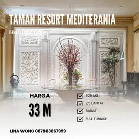 TERMURAH RUMAH TAMAN RESORT MEDITERANIA - PIK HADAP BARAT FULL FURNISH