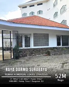 Dijual Rumah Komersial Strategis Raya Darmo Surabaya Pusat