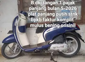 Honda scoopy f1 2014 cw asli biru B dki timur tangan 1 pajak pnjang