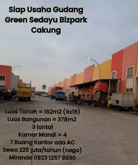 Gudang 3 lantai siap Usaha Bizpark Green Sedayu Cakung Jakarta Timur