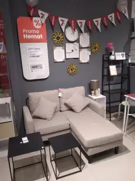 sofa L 2 seater febrick