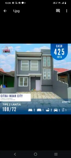 Rumah 2 tingkat siap huni citra indah city jonggol