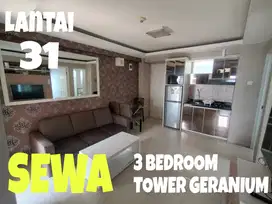 SEWA MURAH 3BR FURNISHED BAGUS TOWER G APARTEMEN BASSURA CITY