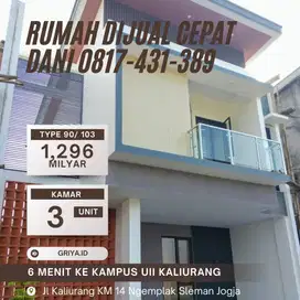 DIJUAL CEPAT RUMAH SIAP HUNI DEKAT KAMPUS UII KALIURANG NGAGLIK JOGJA