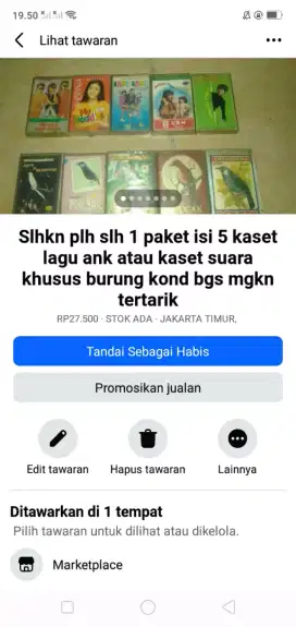 Slhkn lh slh 1 paket isi 5 kaset pita lagu ank/suara burung murah sj
