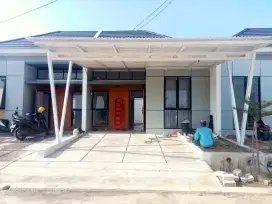 Kanopi alderon singel cet rangka terpasang