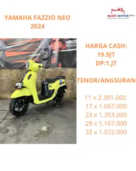 FAZZIO NEO 2024 MOKAS BERKUALITAS SUPER & BERGARANSI CASH/KREDIT