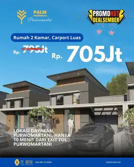 Rumah Purwomartani Kalasan Pesan Bangun 2 Kamar Legalitas SHM