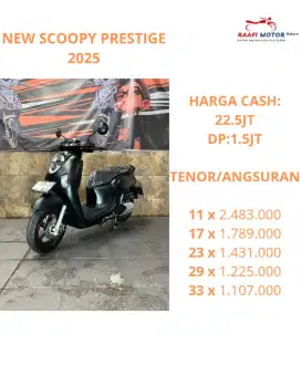 NEW SCOOPY PRESTIGE 2025 MOKAS BERKUALITAS SUPER & BERGARANSI CASH/KRE
