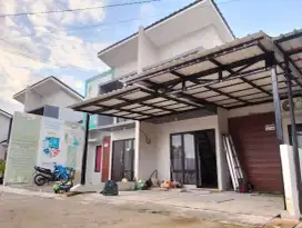 Kanopi alderon singel cet rangka terpasang